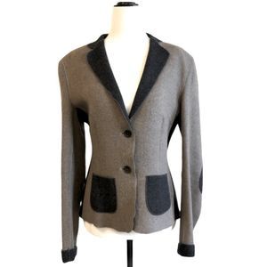 LES COPAINS WOOL & CASHMERE SWEATER BLAZER JAC…